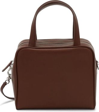 Generic Leather Handbag for Women - Elegant Top Handle Tote Bag with removable shoulder strap (Black, Brown) - 18x10x16cm