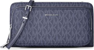 Michael Kors Jet Set Large Continental Xbody Cross Body Womens Handbags Dress Blues : LG, Polyester