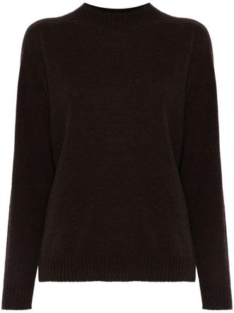 Twin-Set Kasjmier trui met opstaande hals - Bruin