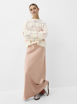 Icone Womens Satiny maxi skirt