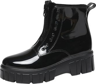 Generic Rain Boots For Women Stylish Mid Calf Motorcycle Boots Durable Fashion Footwear For Outdoor Activities And Casual Wear Ladies Waterproof Mid Calf Bike