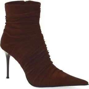 Jeffrey Campbell Lets Go Pointed Toe Bootie in Espresso Suede at Nordstrom Rack, Size 7.5