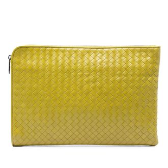 Bottega Veneta Pre-owned Bottega Veneta Large Nappa Intrecciato Zip Pouch Ladies NIF1764D2MQASOSZ