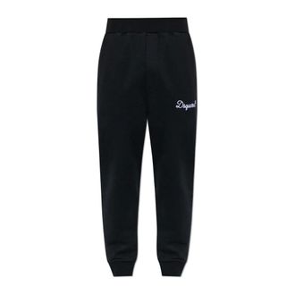 Dsquared2 Sweatpants, male, Black, Size: 3XL Logo Sweatpants