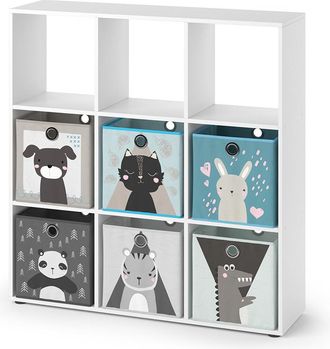 Vicco Estanter&iacute;a Infantil Nove, Blanco, 104 X 108 Cm Con 6 Cajas Plegables