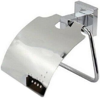 Trade Shop Trade Shop - Portarrollos De Papel Higi&eacute;nico Con Tapa Fijaci&oacute;n Mural Ba&ntilde;o Cuadrado 59180