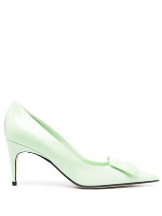 Sergio Rossi Leren pumps - Groen