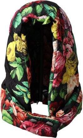 Dolce & Gabbana Womens Hat Multicolor Floral Whole Head Wrap Polyester