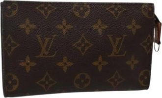 Louis Vuitton Pre-owned Clutches, female, Brown, Size: ONE SIZE Pre-owned Canvas pouches
