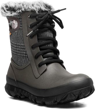 Bogs Arcata Dash Insulated Waterproof Snow Boot in Cement Multi at Nordstrom, Size 6