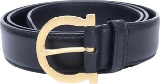 Ferragamo Pre-owned Standard Belt - Heren - Pre-owned - Zwart - Maat: ONE Size Leer