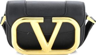 Valentino Garavani Supervee Leather Small crossbody bag - Zwart