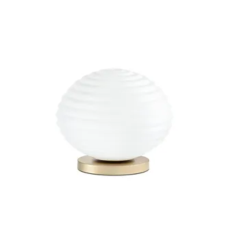 Luce-Ambiente-Design Ripple table lamp in Gold Metal with White Glass Diffuser 32 Cm