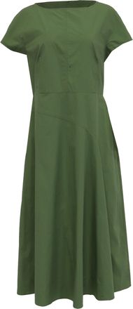 Max Mara Weekend Max Mara Magma Midi Dress in Green Cotton