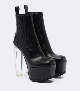 Rick Owens Botines con plataforma Beatle Kiss de piel
