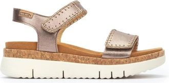 Pikolinos Palma Sandal - Dames - Sleehakken - Grijs - 41 EU - Leer - Schoenen