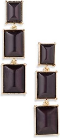 Tasha Crystal Stone Drop Earrings in Gold/Black at Nordstrom Rack