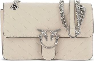 Pinko Borsa a spalla Classic Love trapuntata - Toni neutri