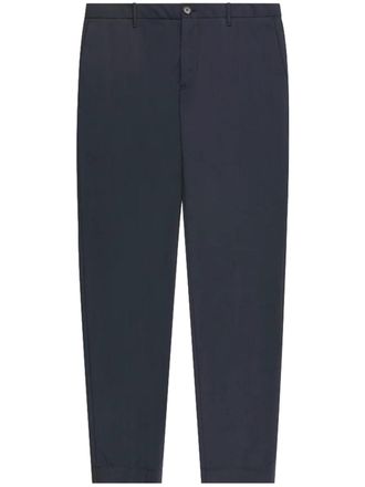 Incotex Blue Straight-Leg Tailored Cotton Trousers
