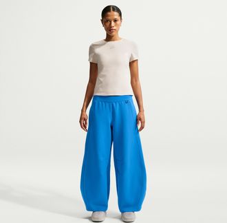 Nike Womens 24.7 ImpossiblySoft High-Waisted Wide-Leg Pants in Blue | IR1932-435
