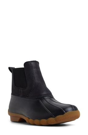 Sperry Top-Sider Saltwater Waterproof Duck Chelsea Boot in Black at Nordstrom, Size 7.5