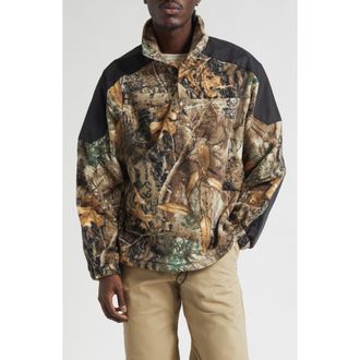 Phipps Basecamp Fleece Pullover in Realtree Camo at Nordstrom, Size X-Large