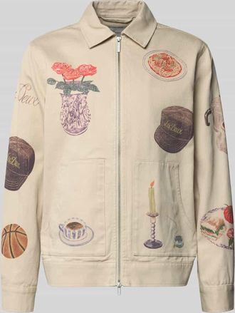 Les Deux Jacke mit Zweiwege-Reißverschluss Modell Robert in Offwhite, Größe XXL