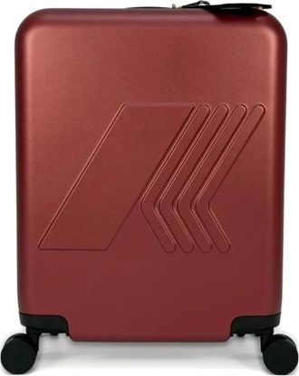 K-Way embossed-logo wheeled luggage - unisex - Polycarbonite/Polyester - One Size - Red