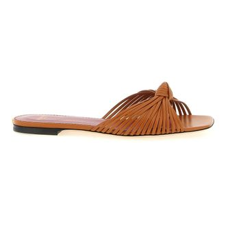 Valentino Garavani Schoenen, Dames, Bruin, 38 EU, Leer, Annet Slide