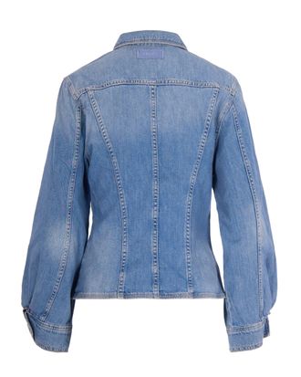 Liu Jo Womens Bustier Jacket Denim Blue Reverse Wash Cotton