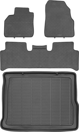 OEM Juego De Alfombrillas De Goma Para Coche Y Alfombrilla Para Maletero Para Renault Scenic Iii Minivan (2009-2016)