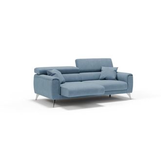Divani.Store Sof&aacute; con asientos deslizantes impermeable 169 cm azul pastel