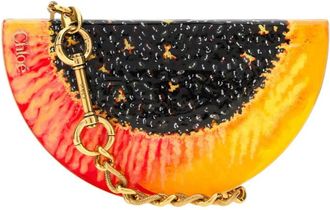Chlo&eacute; Multicolor Tropicus Papaya Small Shoulder Bag