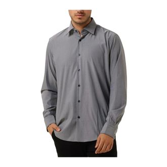HUGO BOSS Overhemden, Heren, Grijs, S, Polyester, P-Joe-Kent-C1-222 Shirt