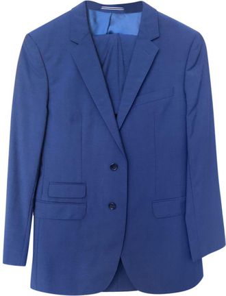 Tommy Hilfiger Blue Mens Single Breasted Suit