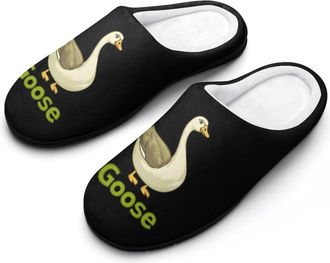 Generic Goose Mens Slippers Slip On Comfortable Fleece Cotton House Shoes Winter