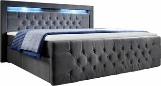 Mirjan24 Mobilier1 - Cama Continental Nashville 131, Continental, Doble, 140x200, Tapiz, Somieres, 160x220x115cm, Led