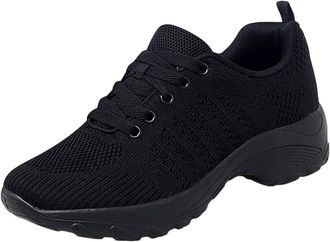 Generic Arch Support Walking Trainers for Women Womens Wide Fit Slip on Sneakers Womens Shoes Ethnic Casual Shoes Summer Fashion Hollow Breathable Flat Heel S