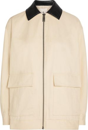 Anine Bing Holden Twill Jacket - Cream - S (UK8-10 / S)