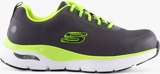 Skechers 200086EC/CCLM ARCH FIT SR - RINGSTAP Mens Safety Trainers Charcoal/Lime - Grey - Size UK 13