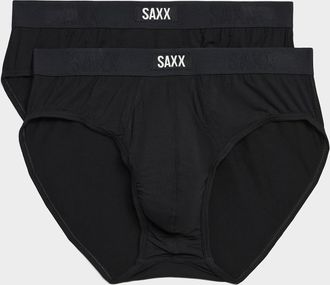 Saxx Mens Classic black stretch briefs VIBE XTRA 2-pack