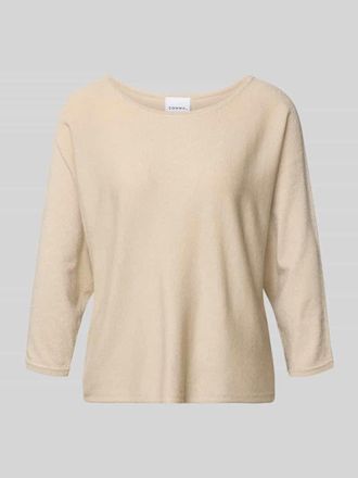Comma Relaxed Fit Pullover aus Viskose-Mix in Strick-Optik in Beige, Gr&ouml;&szlig;e 34