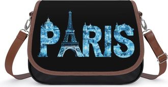 Generic Paris France Eiffel Tower Small Womens Crossbody Bags Shoulder Handbag with Adjustable Strap for Travel