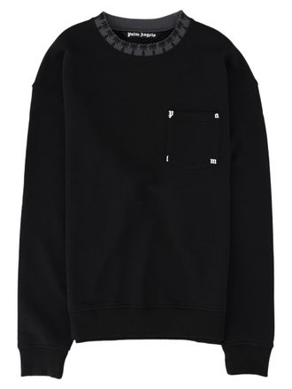 Palm Angels Relaxed-Fit Minimalist Pocket Black Sweatshirt