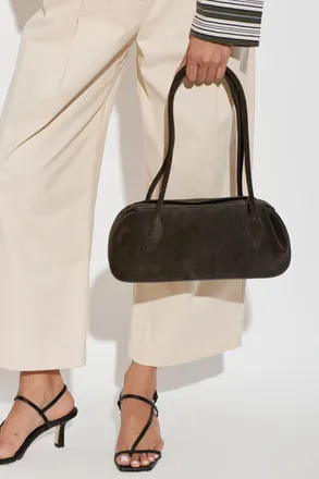 Yuzefi Oyster Shoulder Bag, Womens, Brown