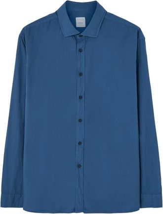 Xacus Blauw Katoenen Overhemd - Heren - Casual Overhemden - Blauw - 4XL - Katoen - Overhemden