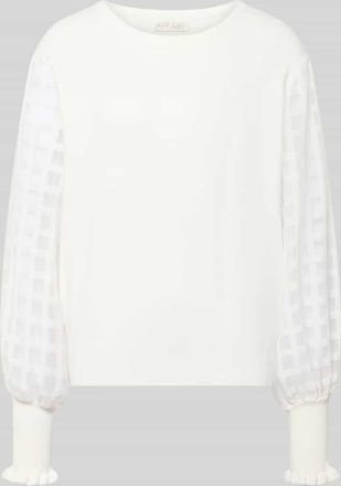 Apricot Strickpullover aus Viskose-Mix mit Rundhalsausschnitt in Offwhite, Gr&ouml;&szlig;e XXL