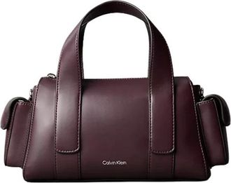 Calvin Klein Borsa Webbing Srtap Pocket - Dames - Handtassen - Bruin - ONE Size - Tassen