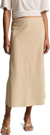 Vince Paneled Suede Skirt in Sand Beige at Nordstrom, Size 00