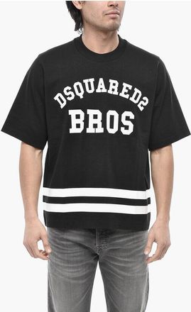 Dsquared2 Printed Cotton Crewneck T-Shirt D2 BROS size Xxl